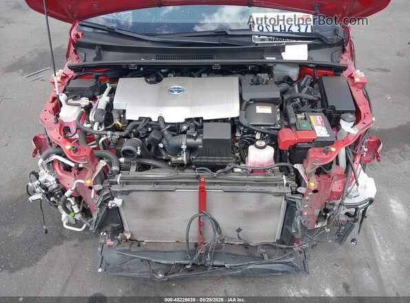 JTDKAMFPXM3166421 2021 TOYOTA PRIUS PRIME Red Rear view