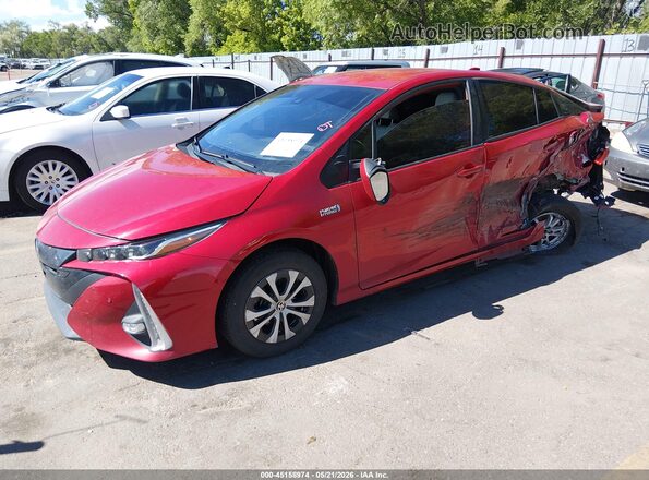 JTDKAMFPXN3203405 2022 TOYOTA PRIUS PRIME Burgundy Przód lewy