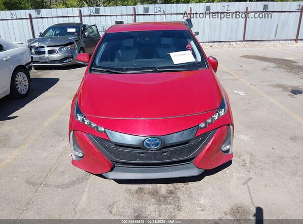 JTDKAMFPXN3203405 2022 TOYOTA PRIUS PRIME Burgundy Widok zestawu wskaźników