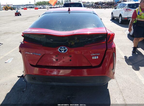 JTDKAMFPXN3203405 2022 TOYOTA PRIUS PRIME Burgundy 