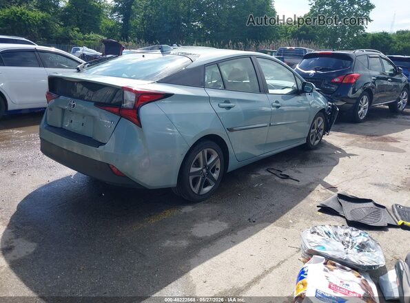 JTDKAMFU7M3128280 2021 TOYOTA PRIUS Light Blue უკანა მარჯვენა