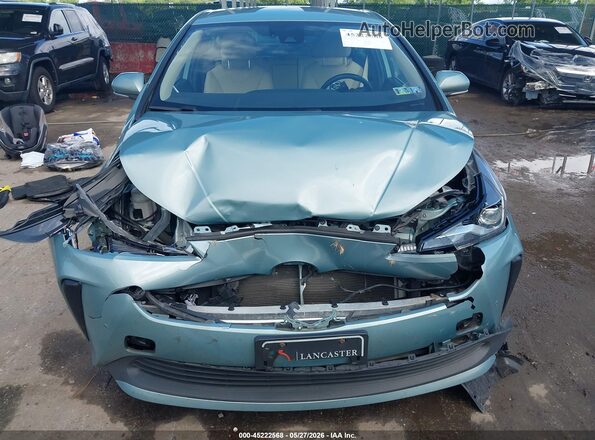 JTDKAMFU7M3128280 2021 TOYOTA PRIUS Light Blue წინა ხედი