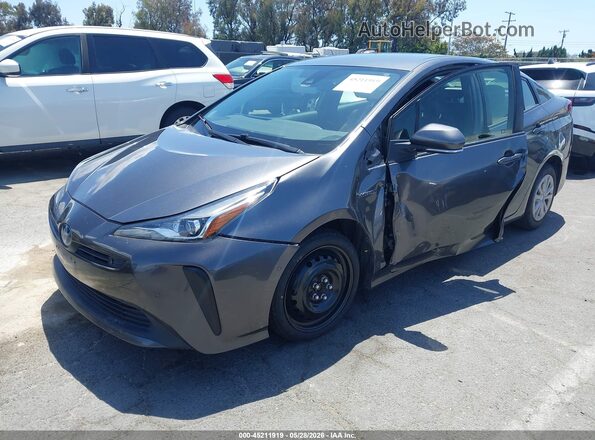 JTDKAMFU9M3149261 2021 TOYOTA PRIUS Gray Առջևի ձախ երեք քառորդ տեսարան