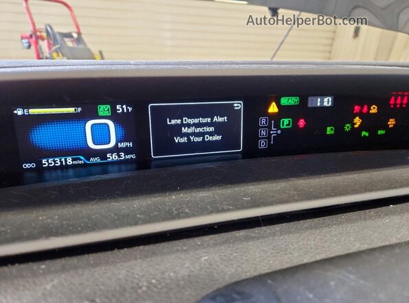 JTDKARFP5L3160487 2020 TOYOTA PRIUS Black Instrument cluster view