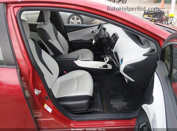 JTDKARFU4H3539512 2017 TOYOTA PRIUS Red 