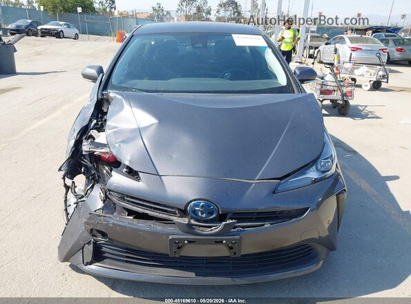 JTDKARFU9K3093641 2019 TOYOTA PRIUS Gray Widok zestawu wskaźników