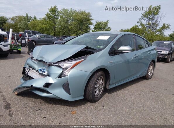 JTDKARFUXG3014565 2016 TOYOTA PRIUS Turquoise წინა მარცხენა ხედი სამი მეოთხედიდან