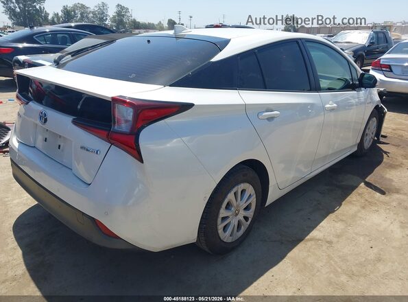 JTDKARFUXK3070255 2019 TOYOTA PRIUS White Задня права чверть