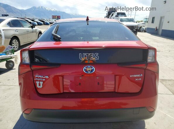 JTDL9MFU1M3022646 2021 TOYOTA PRIUS Red Vista trasera