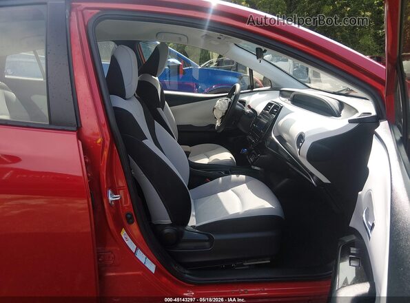 JTDL9RFU2K3002657 2019 TOYOTA PRIUS Red Widok wnętrza z przodu