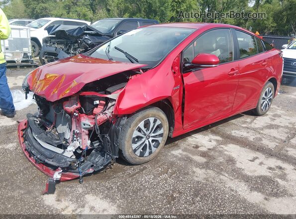 JTDL9RFU2K3002657 2019 TOYOTA PRIUS Red Przód lewy