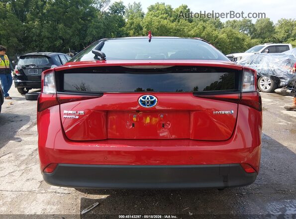 JTDL9RFU2K3002657 2019 TOYOTA PRIUS Red 