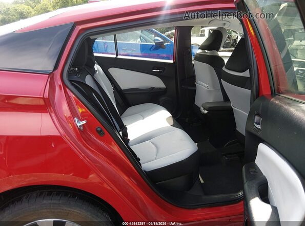 JTDL9RFU2K3002657 2019 TOYOTA PRIUS Red Widok naklejki z numerem VIN