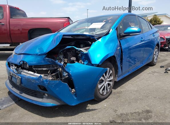 JTDL9RFU4L3019459 2020 TOYOTA PRIUS Blue წინა მარცხენა ხედი სამი მეოთხედიდან