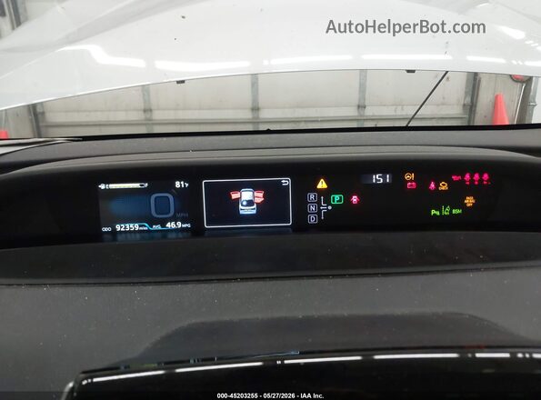 JTDL9RFU5K3011157 2019 TOYOTA PRIUS Silver უკანა სავარძლების ხედი