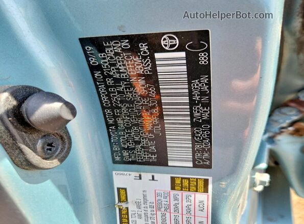 JTDL9RFU8L3014667 2020 TOYOTA PRIUS Blue 