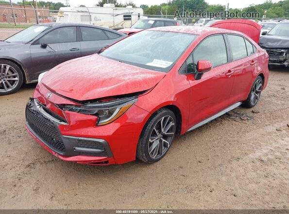 JTDS4RCE7LJ017384 2020 TOYOTA COROLLA Red Առջևի ձախ երեք քառորդ տեսարան