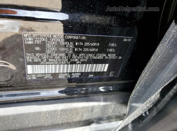 JTEAAAAH3RJ184154 2024 TOYOTA VENZA Black Widok wnętrza 360 stopni