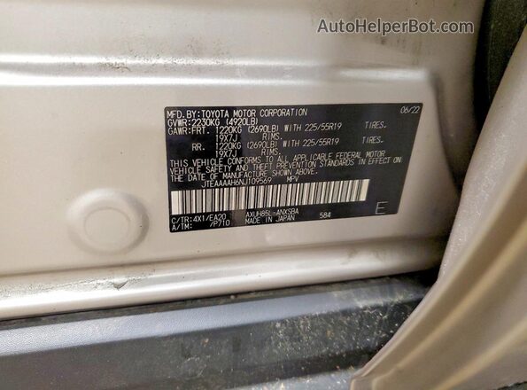 JTEAAAAH6NJ109569 2022 TOYOTA VENZA Gold 