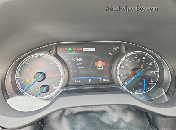 JTEAAAAH7NJ093009 2022 TOYOTA VENZA Синий Вид щитка приборов