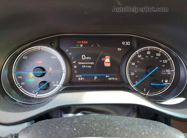 JTEAAAAH9NJ102499 2022 TOYOTA VENZA Red ხელსაწყოთა პანელის ხედი