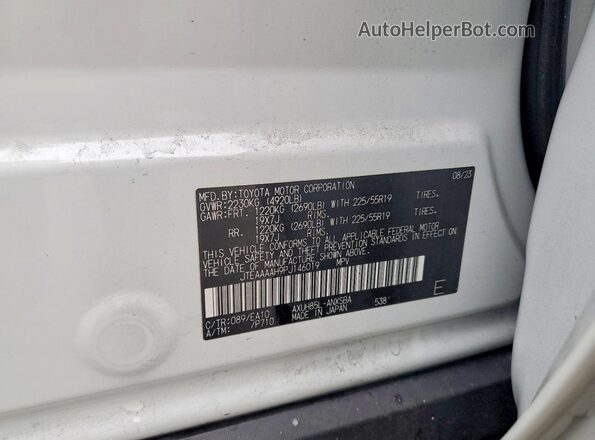 JTEAAAAH9PJ146019 2023 TOYOTA VENZA White 