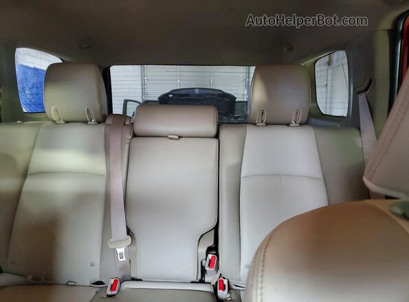JTEBU5JR4G5319286 2016 TOYOTA 4RUNNER Red Rear seats view