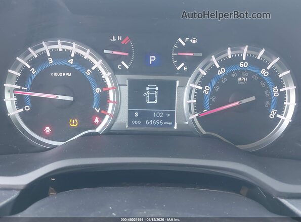 JTEBU5JR9K5696236 2019 TOYOTA 4RUNNER Blue Widok tylnych siedzeń