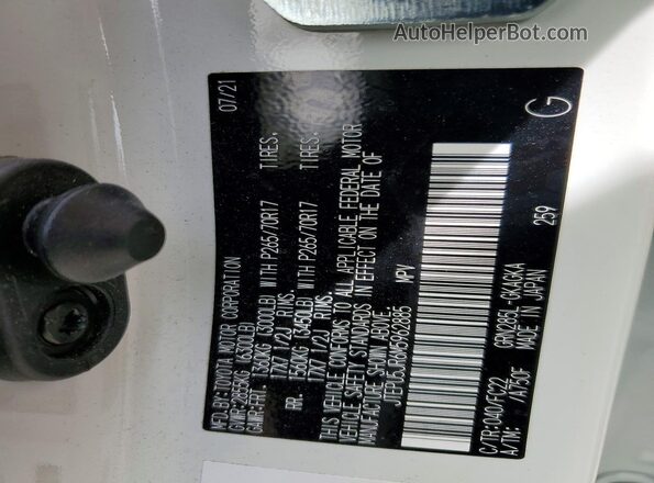 JTEPU5JR6M5962885 2021 TOYOTA 4RUNNER White Vista del compartimento del motor