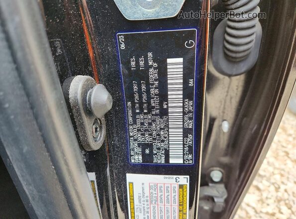 JTERU5JR3P6172192 2023 TOYOTA 4RUNNER Black Вид наклейки з VIN-кодом