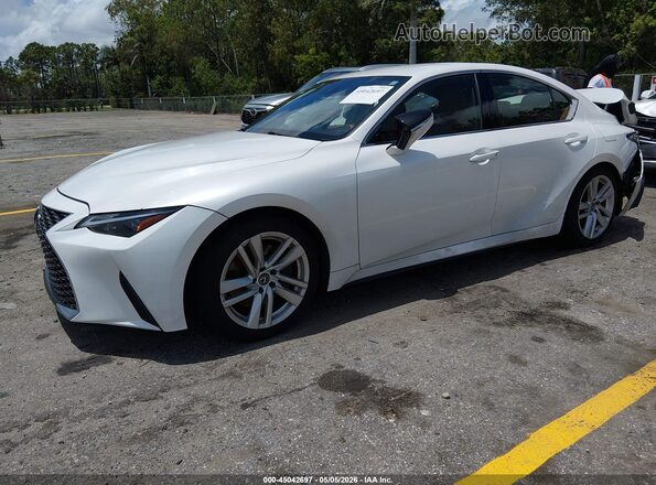 JTHAA1D25M5114733 2021 LEXUS IS 300 White Առջևի ձախ երեք քառորդ տեսարան