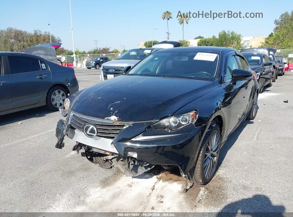JTHBA1D25G5024734 2016 LEXUS IS 200T Black Vista tres cuartos delantera izquierda