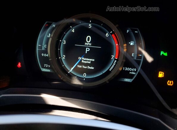 JTHBA1D26K5097913 2019 LEXUS IS White Instrument cluster view