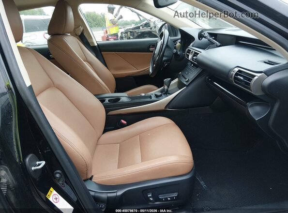 JTHBA1D28G5007541 2016 LEXUS IS 200T Black წინა სალონის ხედი