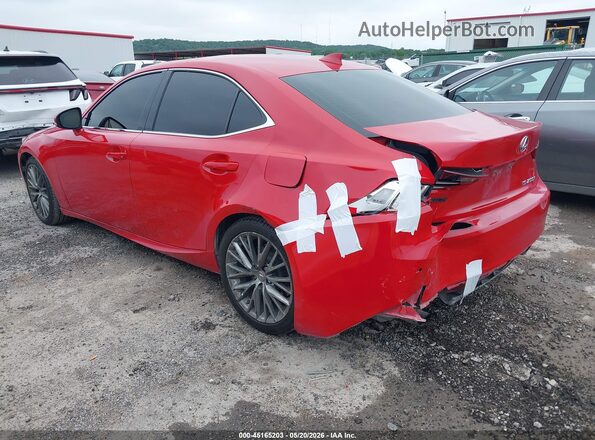 JTHBA1D29G5007998 2016 LEXUS IS 200T Red Հետևի ձախ