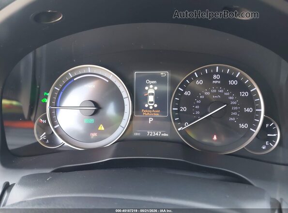 JTHBW1GG5G2128988 2016 LEXUS ES 300H Gray Widok tylnych siedzeń