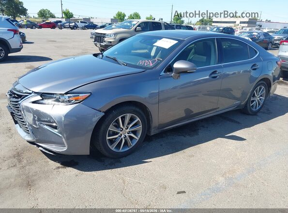 JTHBW1GG7H2135376 2017 LEXUS ES 300H Gray Առջևի ձախ երեք քառորդ տեսարան