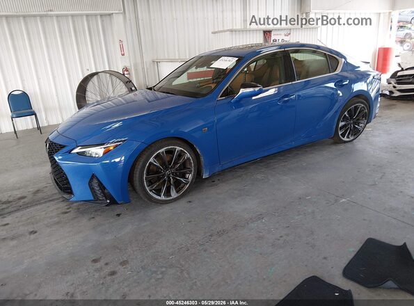 JTHBZ1B26P5066194 2023 LEXUS IS 350 Blue წინა მარცხენა ხედი სამი მეოთხედიდან