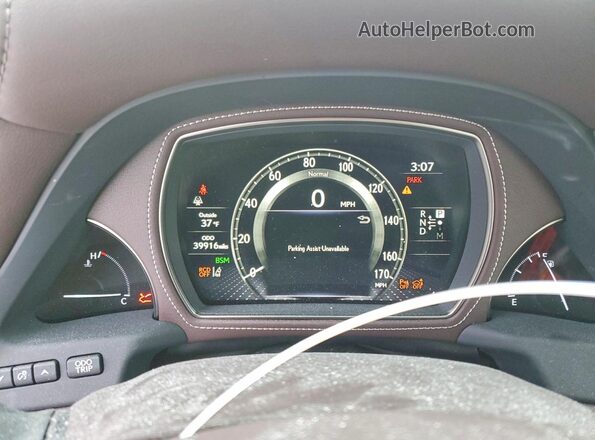 JTHC5LFF7K5006104 2019 LEXUS LS White Вид щитка приладів