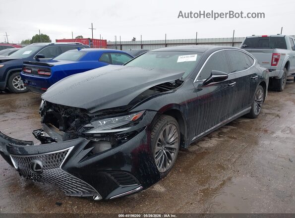 JTHC5LFF8J5002092 2018 LEXUS LS 500 Black Առջևի ձախ երեք քառորդ տեսարան