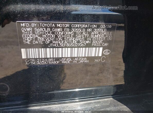 JTHCL5EF8G5027067 2016 LEXUS LS 460 Black ძრავის განყოფილების ხედი