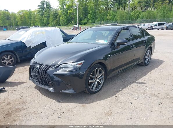JTHCZ1BLXHA005131 2017 LEXUS GS 350 Black წინა მარცხენა ხედი სამი მეოთხედიდან