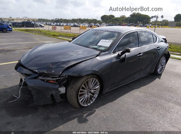 JTHDA1D25P5125068 2023 LEXUS IS 300 Gray Առջևի ձախ երեք քառորդ տեսարան