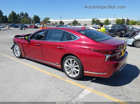 JTHEYLFF3L5010135 2020 LEXUS LS 500H Red Задня ліва чверть