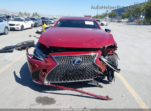 JTHEYLFF3L5010135 2020 LEXUS LS 500H Red Вид задньої частини салону