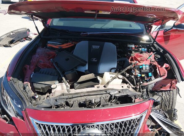 JTHEYLFF3L5010135 2020 LEXUS LS 500H Red Вид ззаду