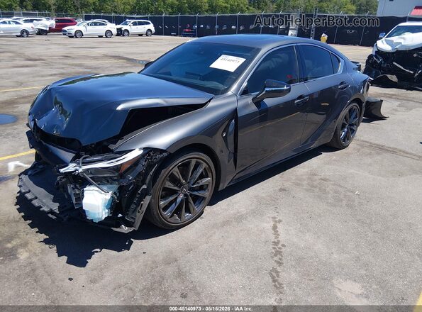 JTHGZ1B25R5076644 2024 LEXUS IS 350 Gray წინა მარცხენა ხედი სამი მეოთხედიდან
