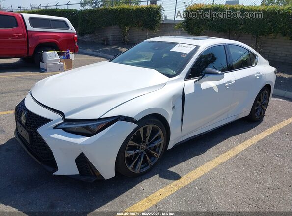JTHGZ1B29P5061528 2023 LEXUS IS 350 White წინა მარცხენა ხედი სამი მეოთხედიდან