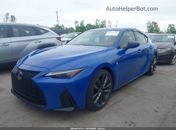 JTHGZ1E26M5018613 2021 LEXUS IS 350 Синий Передняя левая четверть