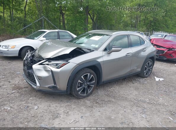 JTHP9JBH9L2035799 2020 LEXUS UX 250H Pewter წინა მარცხენა ხედი სამი მეოთხედიდან